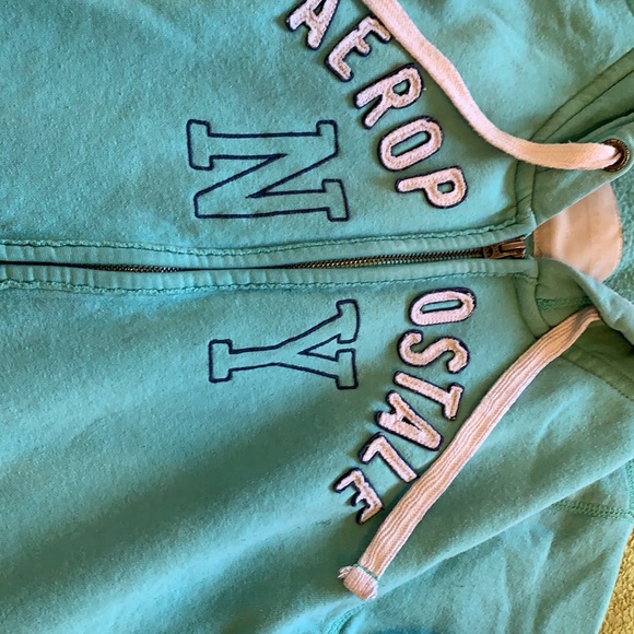 Large teal zip up hoodie - Picture 5 of 5